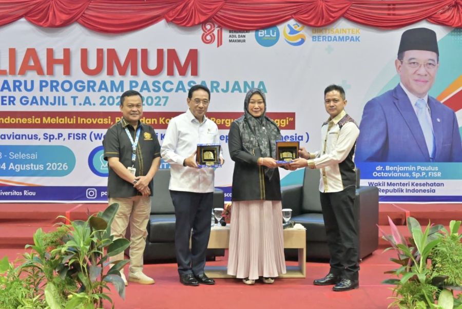 Kuliah Umum Pascasarjana, Universitas Riau Hadirkan Narasumber Wakil Menteri Kesehatan Republik Indo
